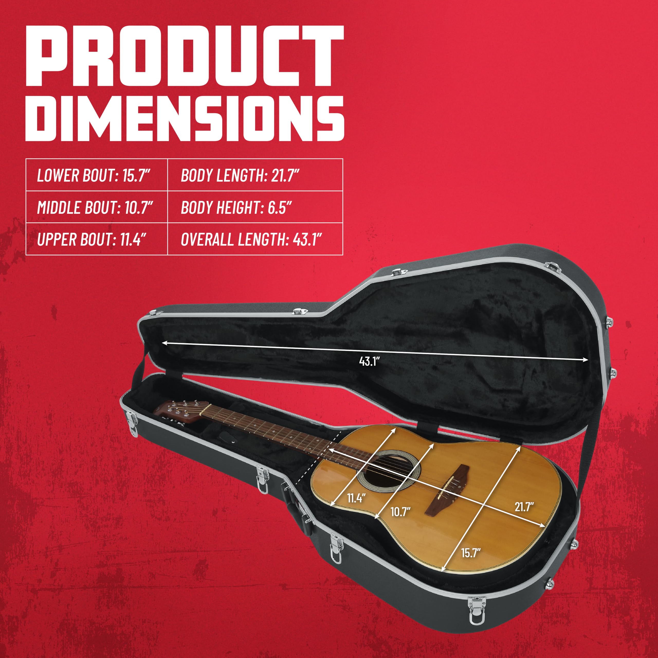 Gator GC-DEEP Bowl Gitarrenkoffer ABS Ovation schwarz