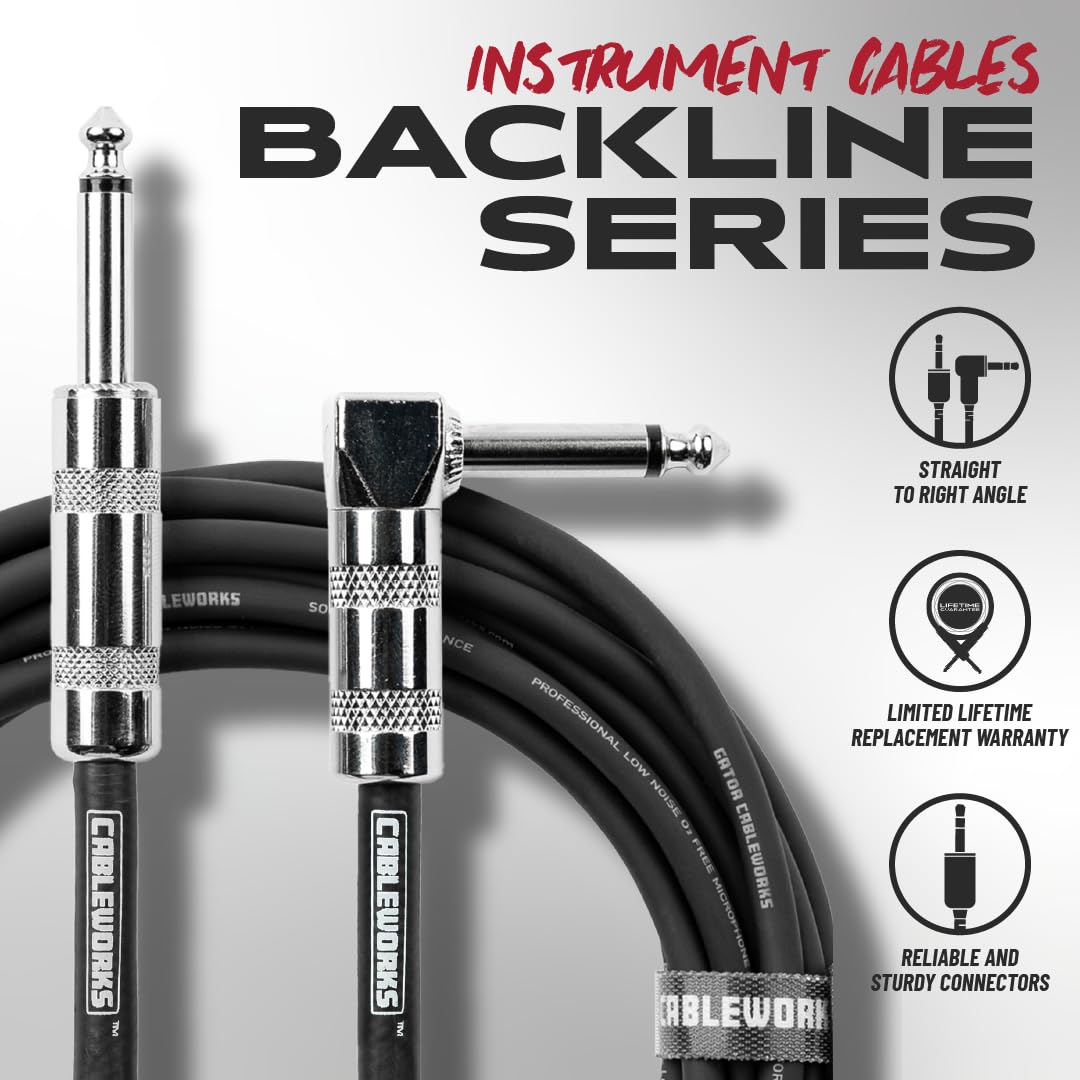 Gator GCWB-INS-20RA Audiokabel 6m Klinke Winkel