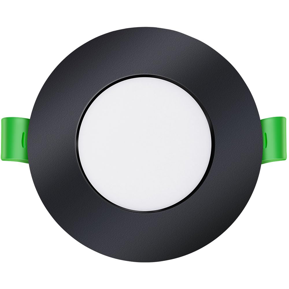 Alusso Recessed Ceiling Light 5.5W Downlights Schwarz 10er