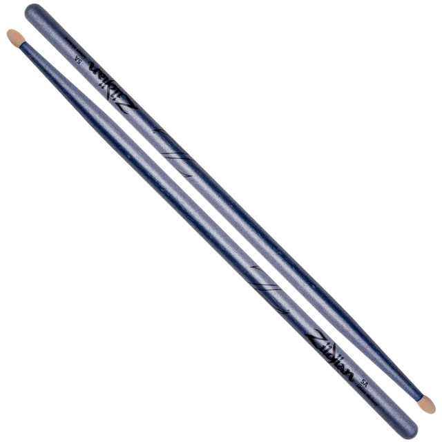 Zildjian 5A Chroma Blue Drumsticks Hickory metallic blau
