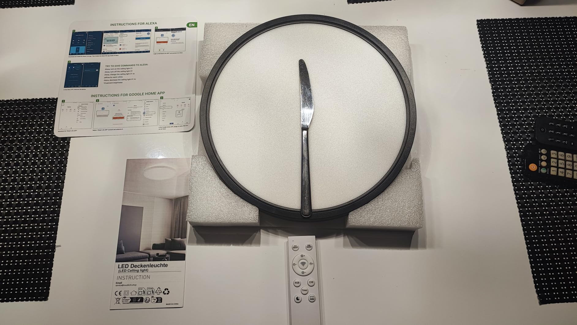 Modlicht LED Deckenleuchte 28W Ø30cm Weiß RGBIC Smart