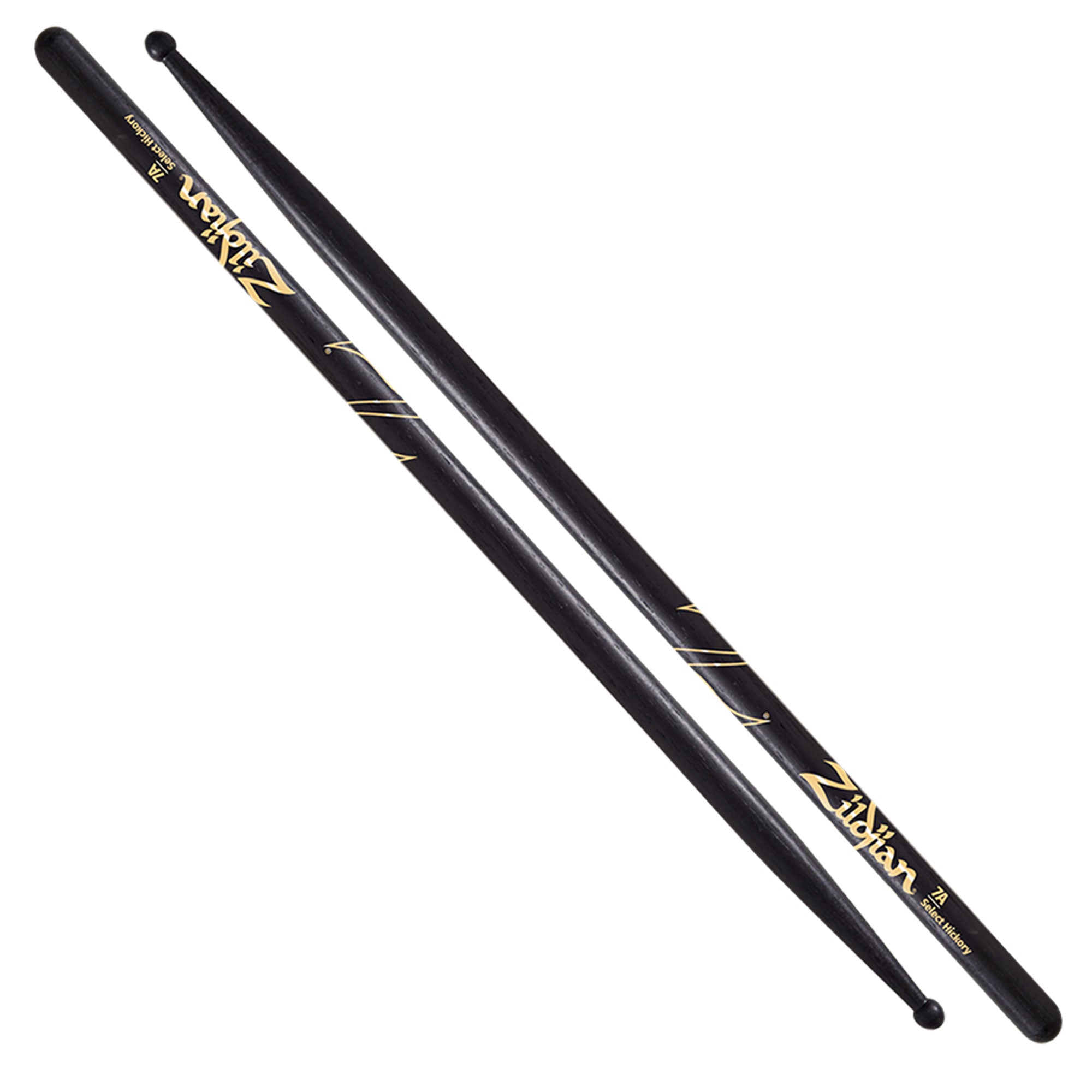 Zildjian 7A Black Drumsticks Hickory leicht