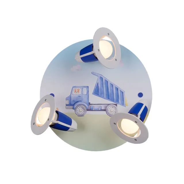 Elobra Rondell 3er Spot Baustelle Kipper Blau