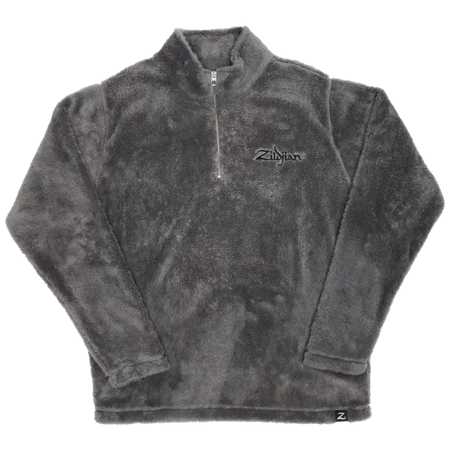 Zildjian Quarter Zip Sherpa Pullover Fleece Grau Polyester