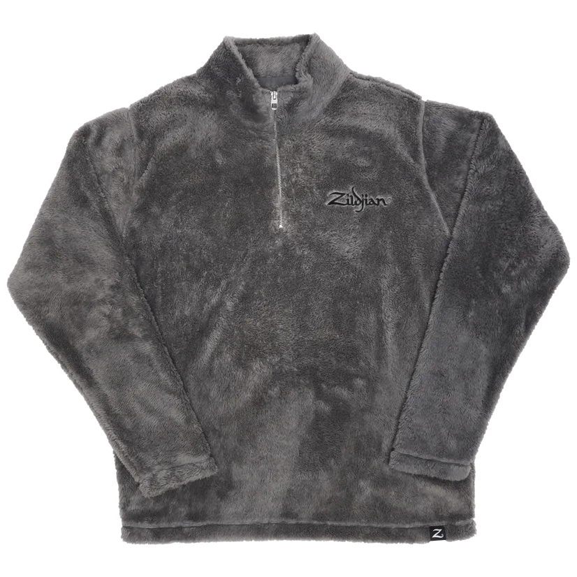 Zildjian Quarter Zip Sherpa Pullover Fleece Grau Polyester