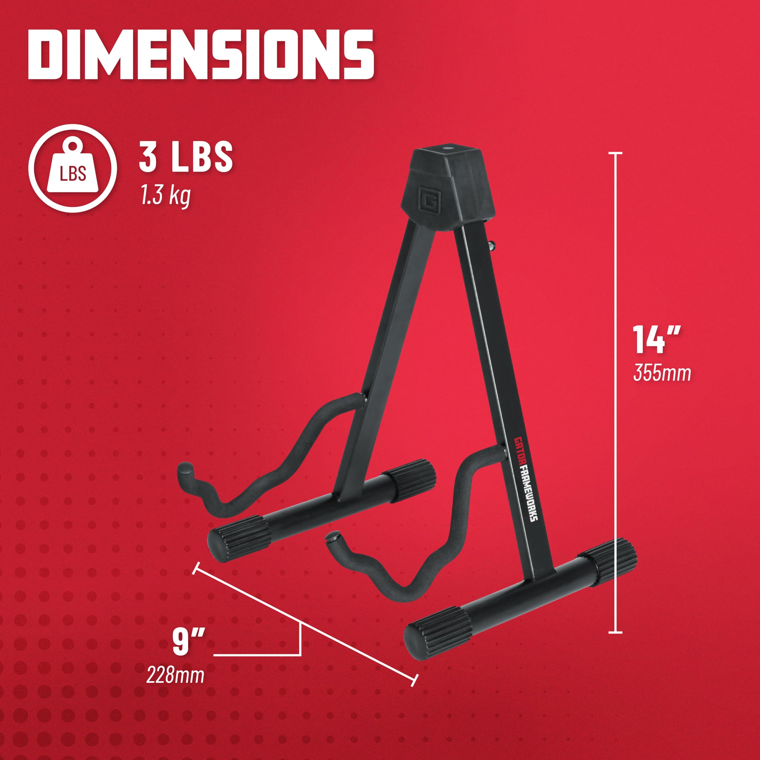 Gator Frameworks GFW-GTRA-4000 Gitarrenständer A-Rahmen Schwarz