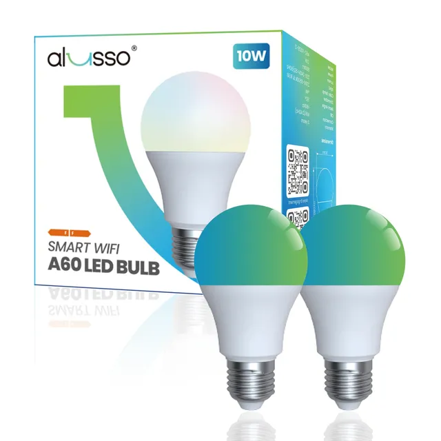 Alusso Smart Glühbirne E27 RGB 10W 2er Set dimmbar