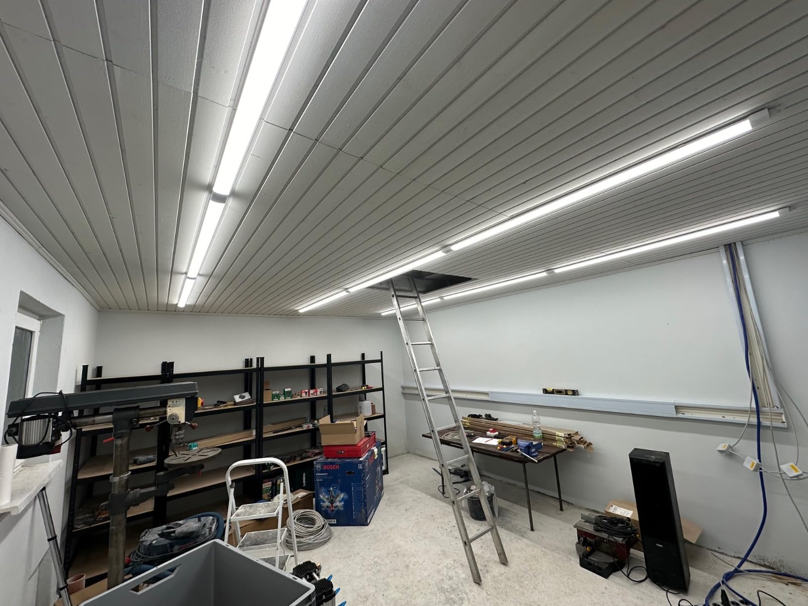 Modlicht LED Feuchtraumleuchte 150cm kaltweiss 4er Set 5000K