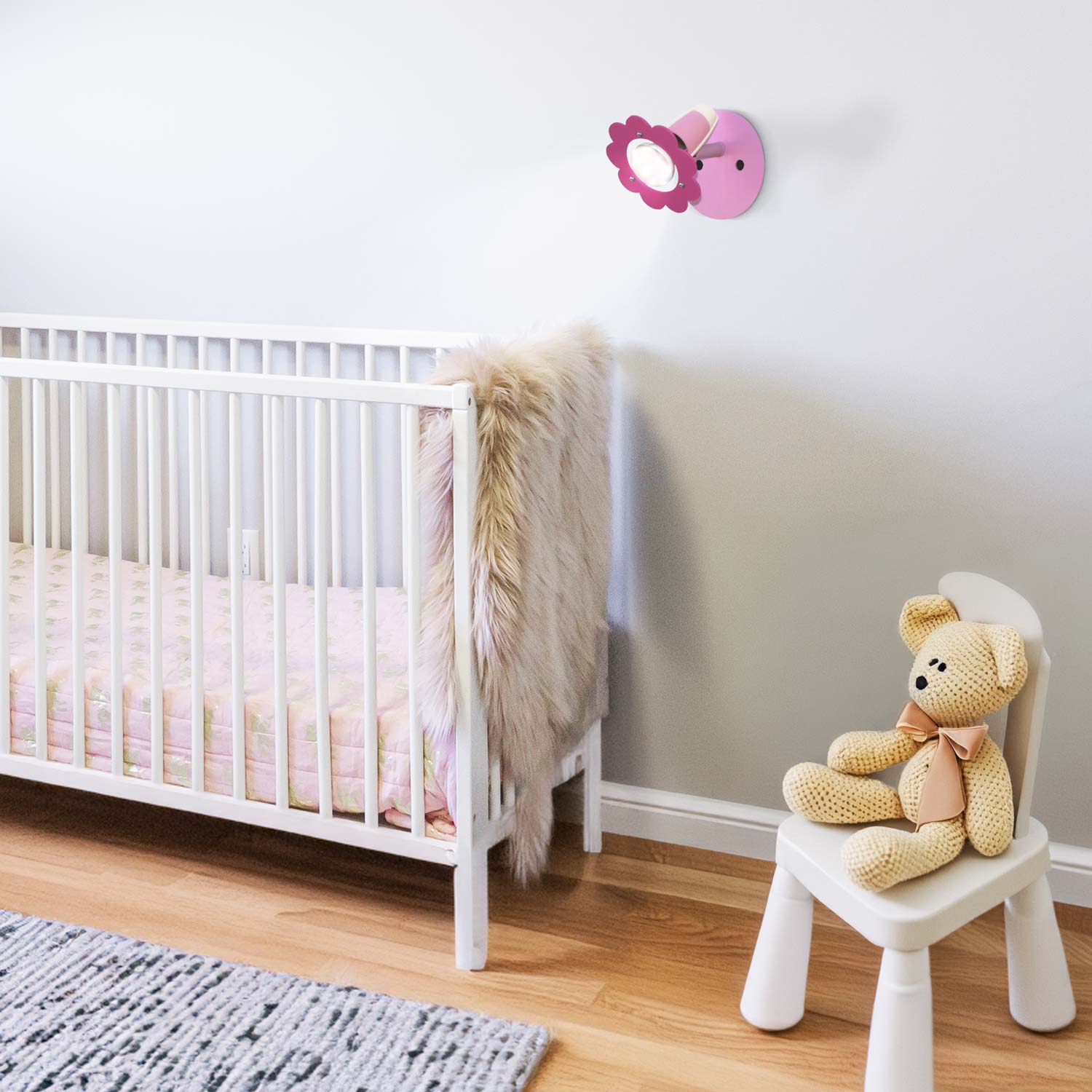 Elobra Blüte Spot Deckenleuchte Kinderzimmer Holz