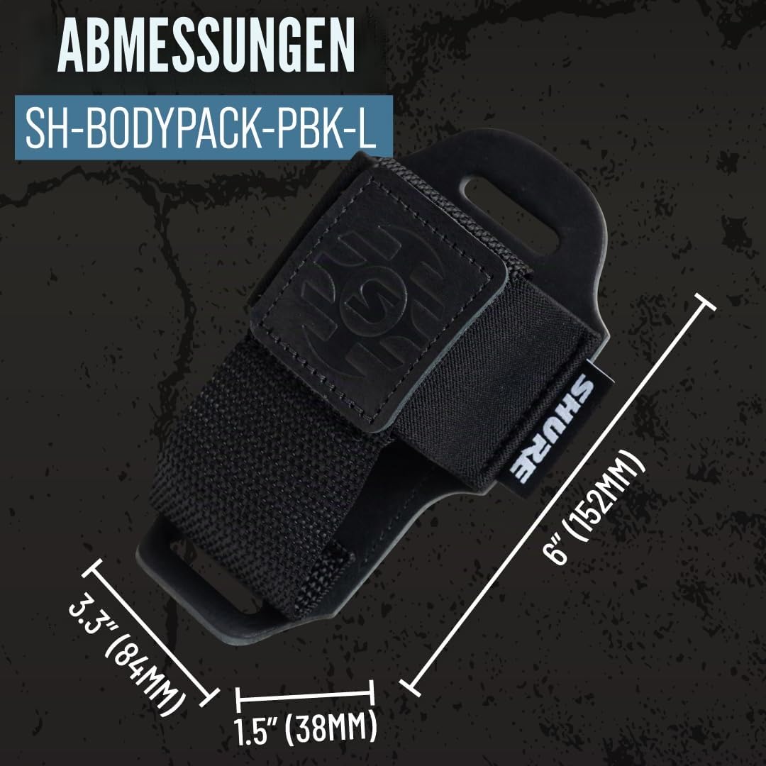 Shure by Gator SH-BODYPACK-PBK-L Gürteltasche schwarz Leder