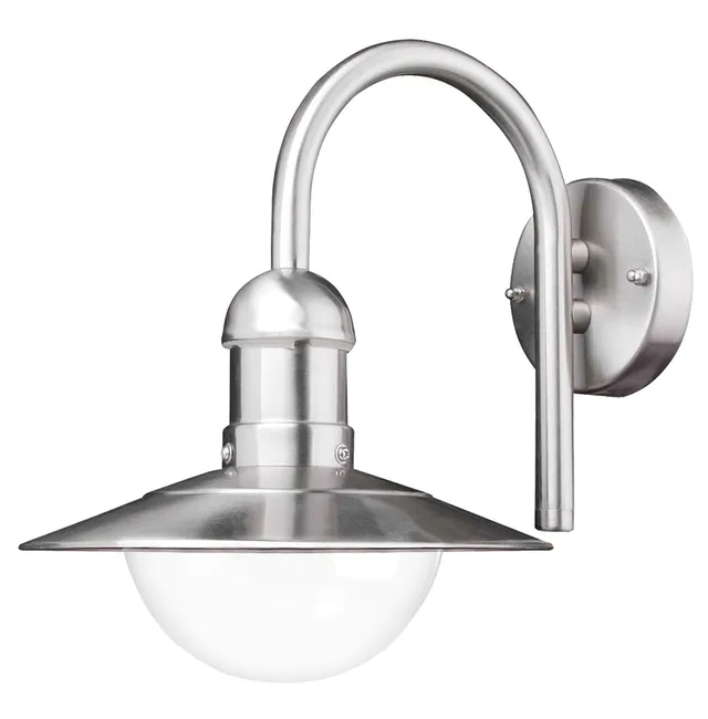 Ledino Ledar Wandleuchte Hof E27 Edelstahl IP44 Outdoor