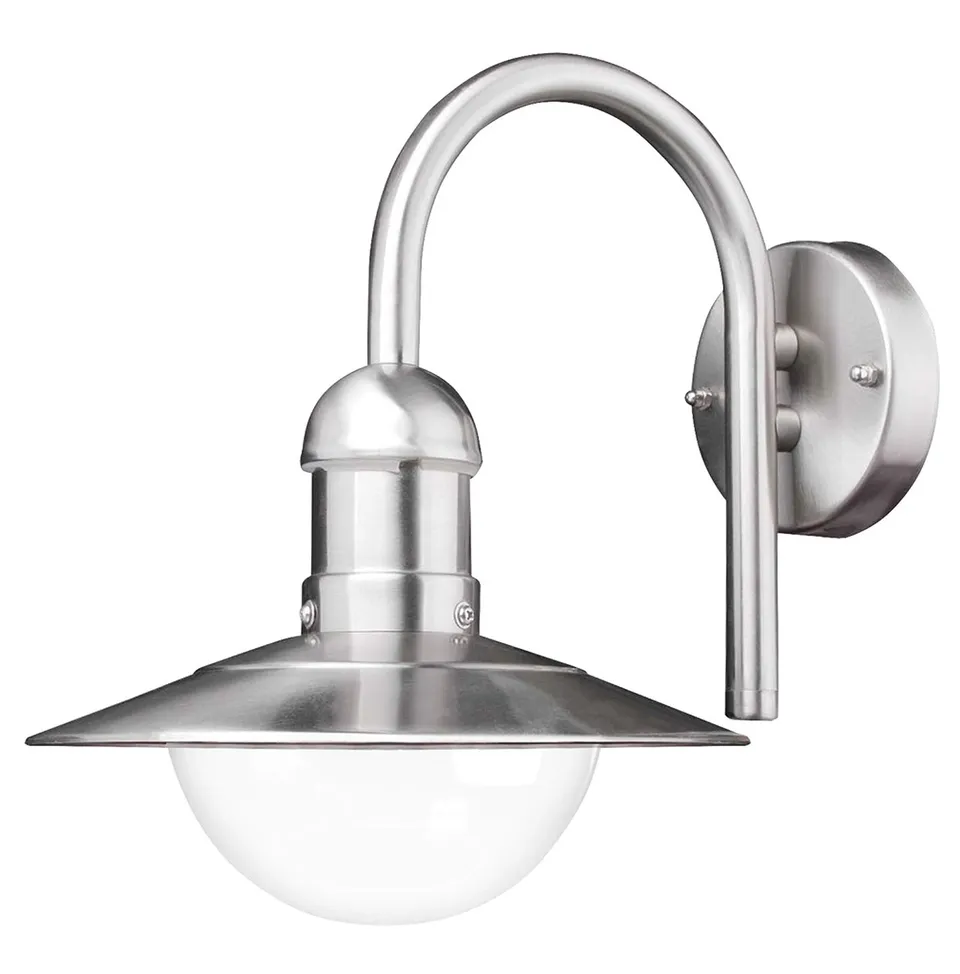 Ledino Ledar Wandleuchte Hof E27 Edelstahl IP44 Outdoor