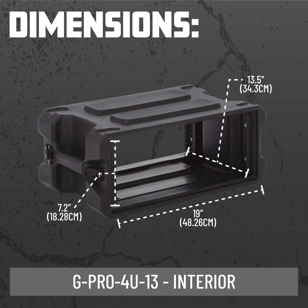 Gator G-Pro G-PRO-4U-13 Rack-Koffer 4U 13 Zoll PE
