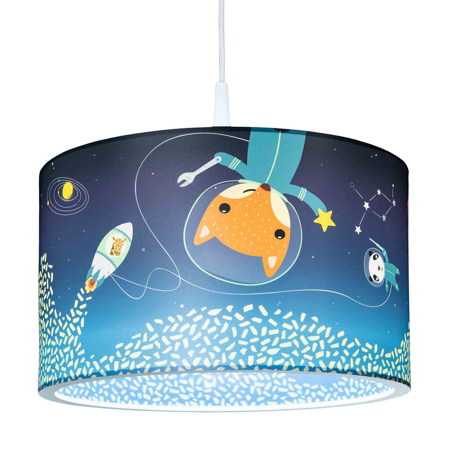 Elobra 25-40 Space Mission Hängeleuchte blau 38 cm