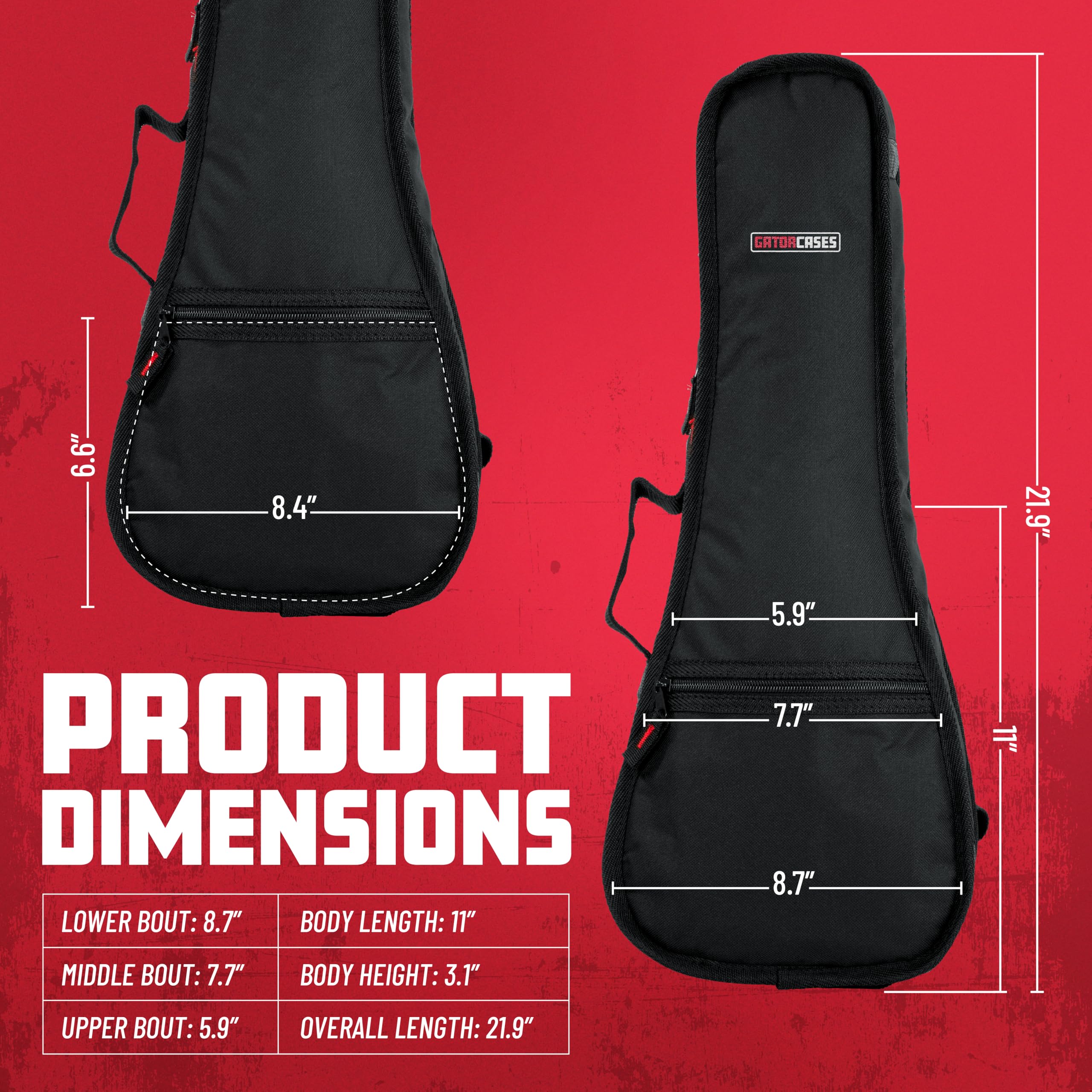 Gator GBE-UKE-SOP Gigbag Sopran Ukulele schwarz 10mm