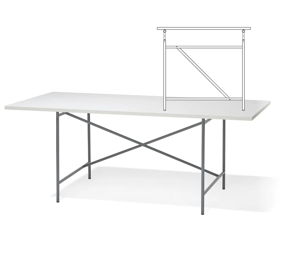 Richard Lampert Eiermann 1 Tisch Basaltgrau Gebrauchsspuren