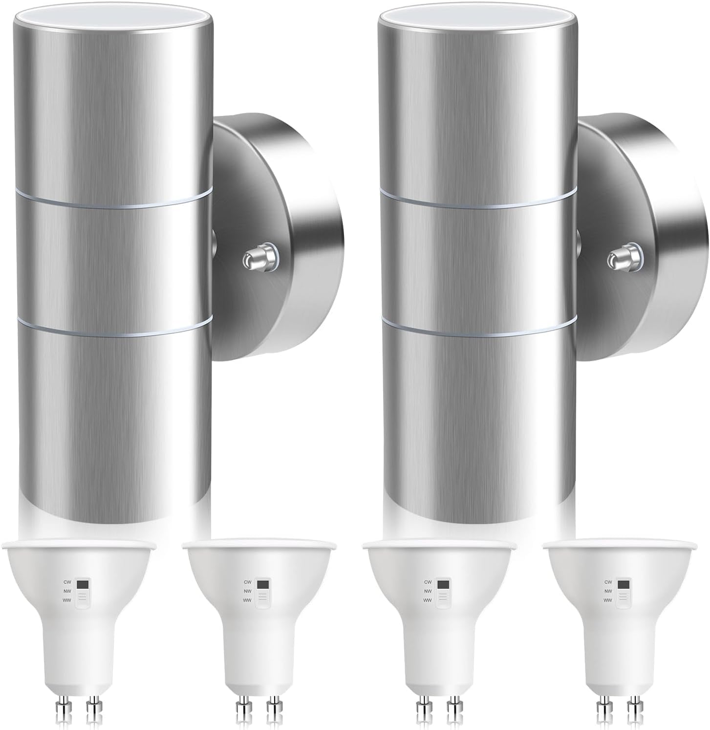 Alusso Security Light Außenleuchte Edelstahl 3CCT Silber