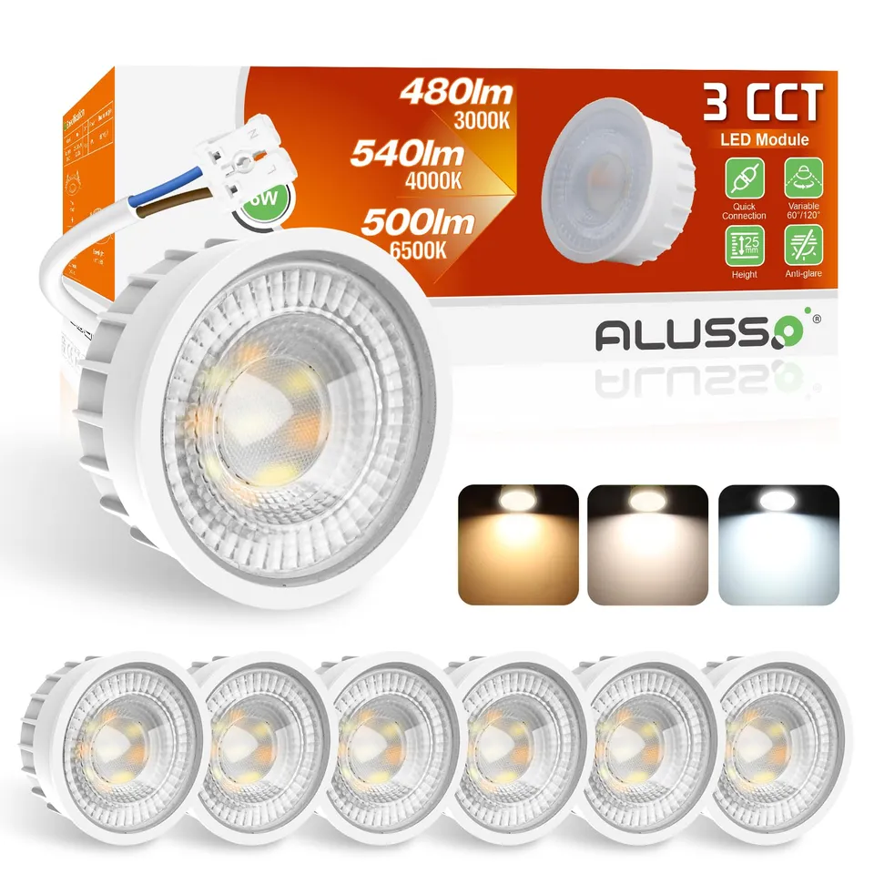 Alusso Bulb LED Modul 6W GU10 MR16 Ersatz 3000-6500K 6er-Pack