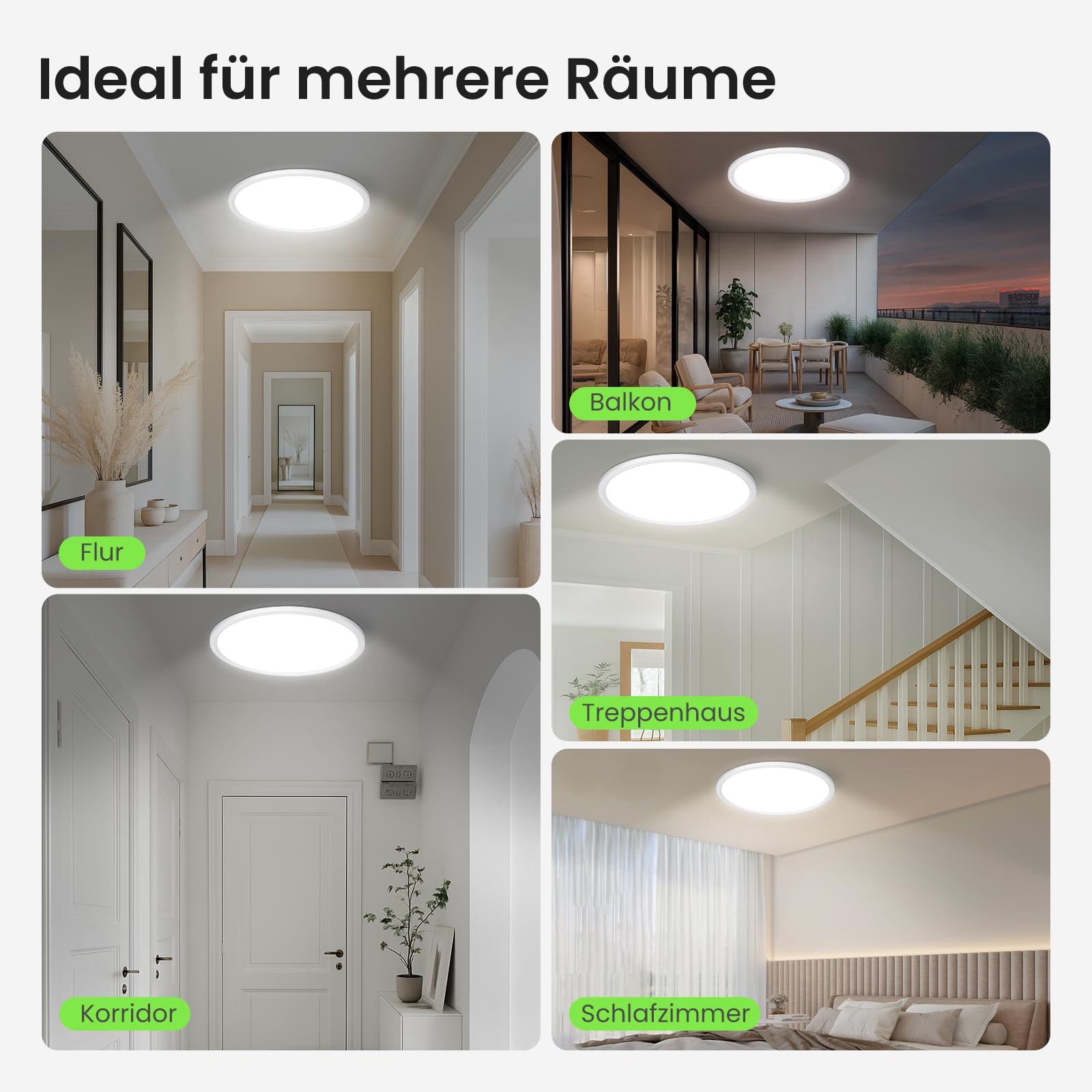 Alusso Recessed Ceiling Light Deckenleuchte 24W Ø29cm warmweiß