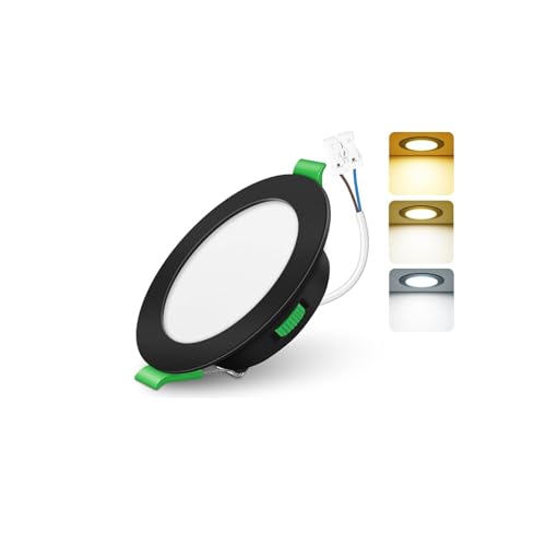 Alusso Recessed Ceiling Light Einbaustrahler 10W Schwarz dimmbar
