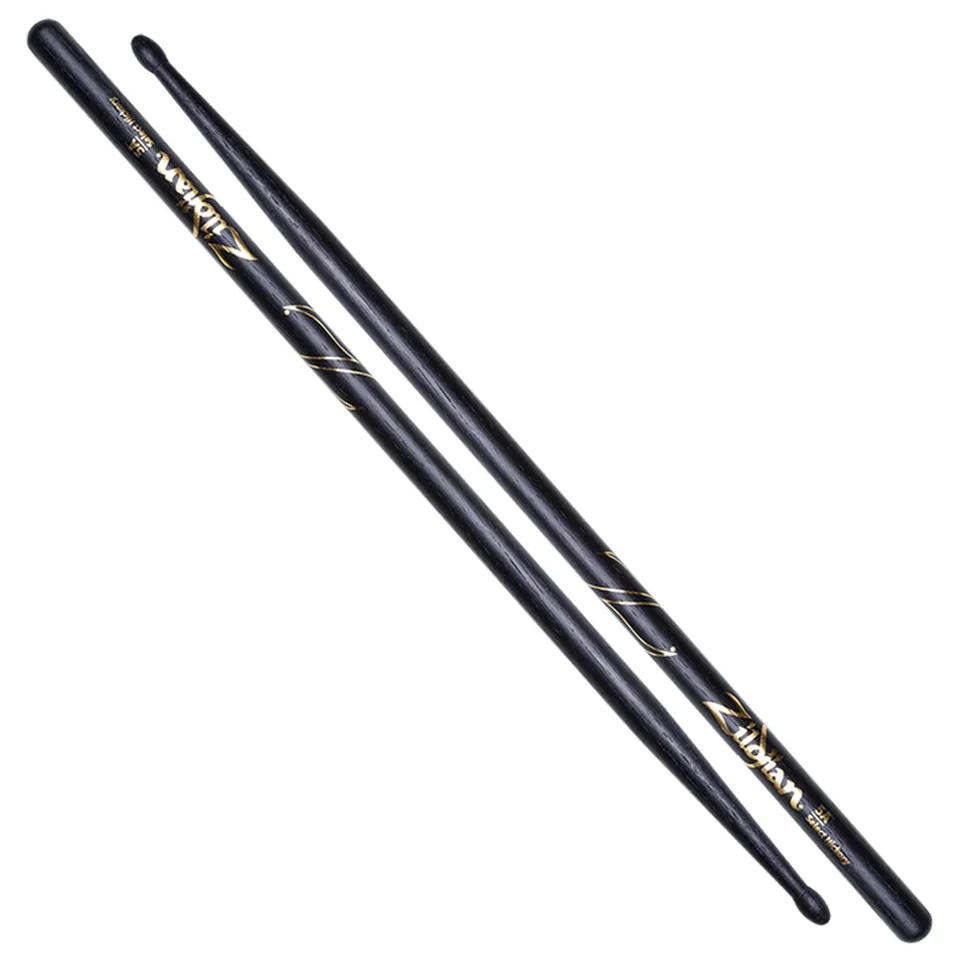 Zildjian 5A Black Drumsticks Hickory Paar schwarz