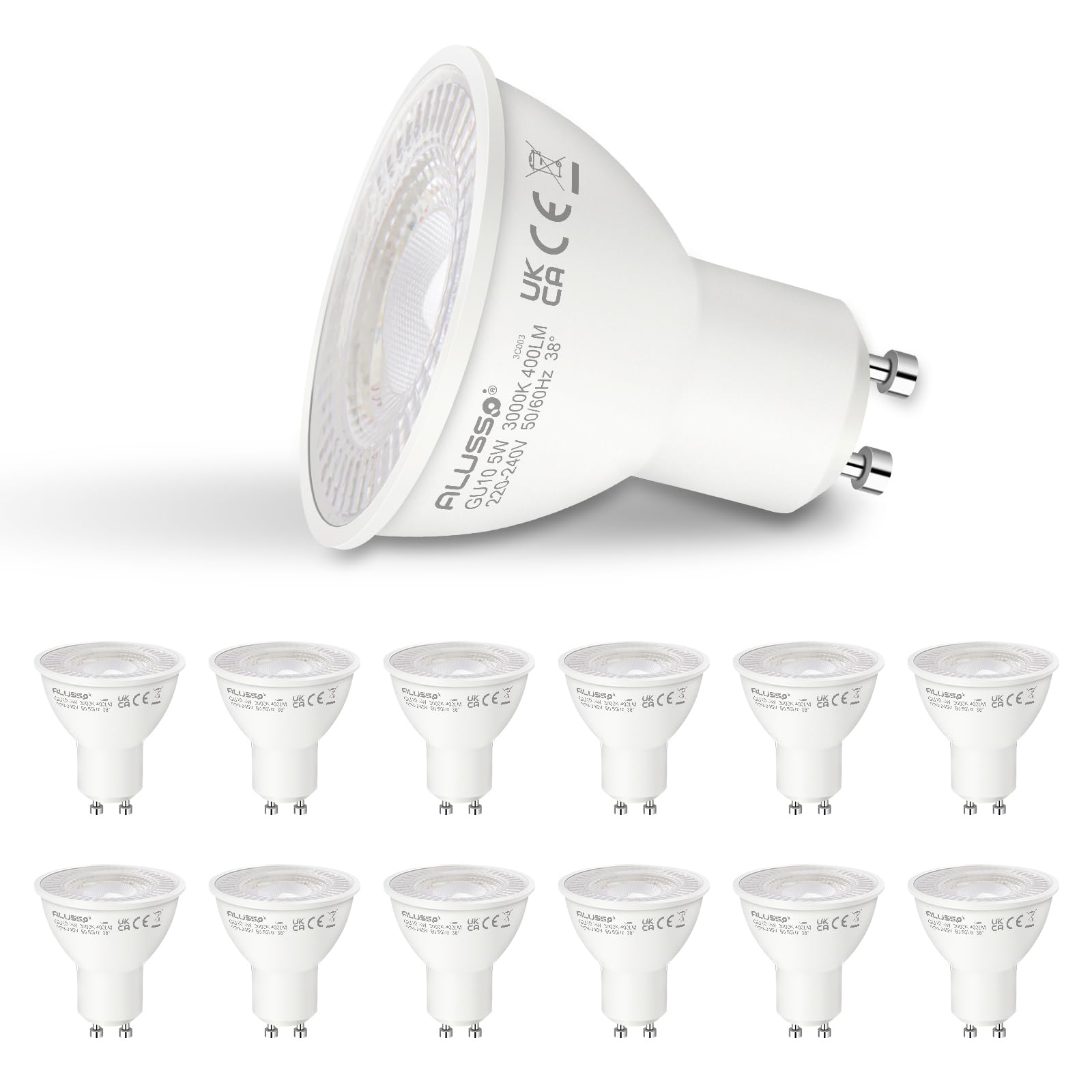 Alusso Cabinet Light GU10 Lampe 7W 10er Set kaltweiß