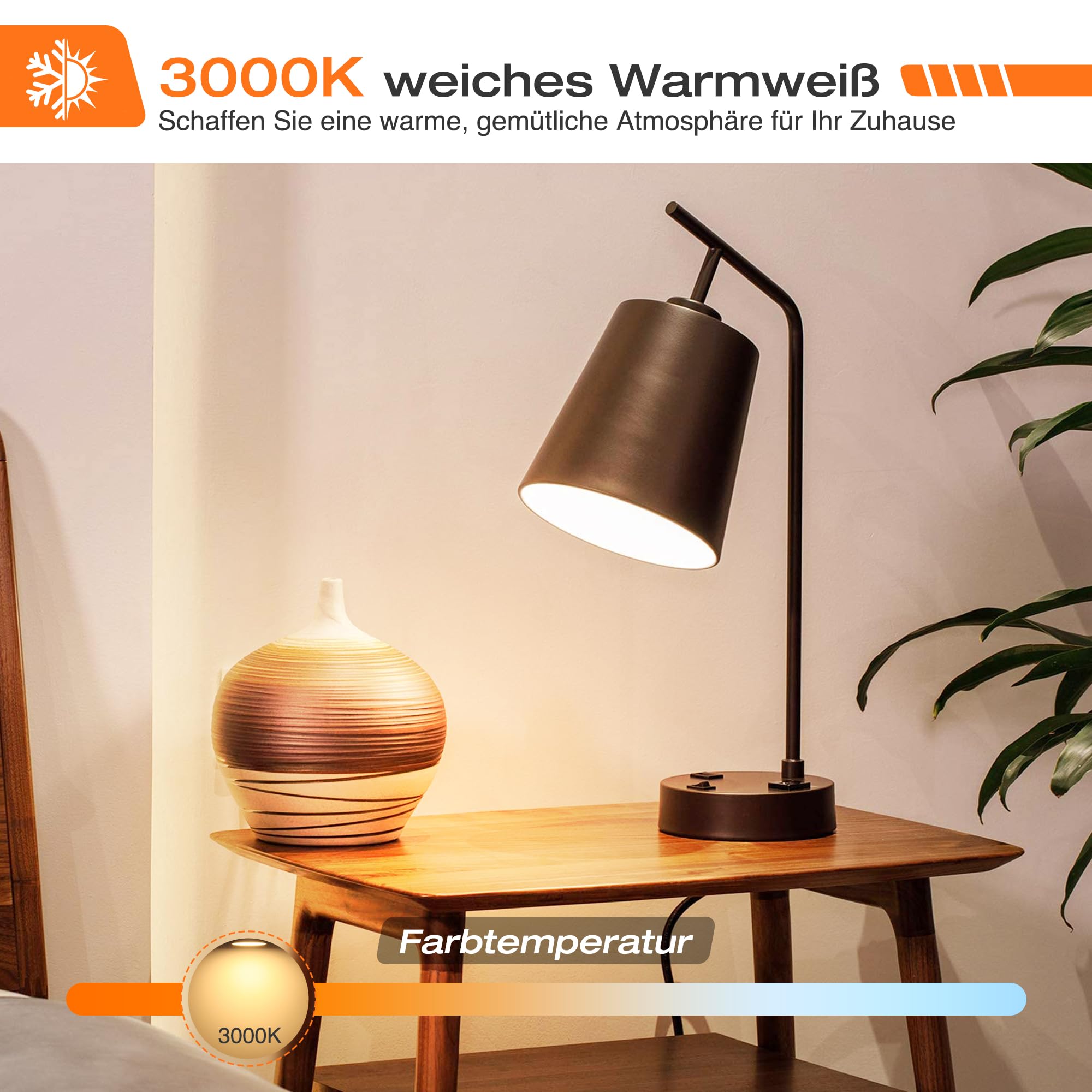 Alusso Bulb LED Birne warmweiss 3000K 4er Pack 7W