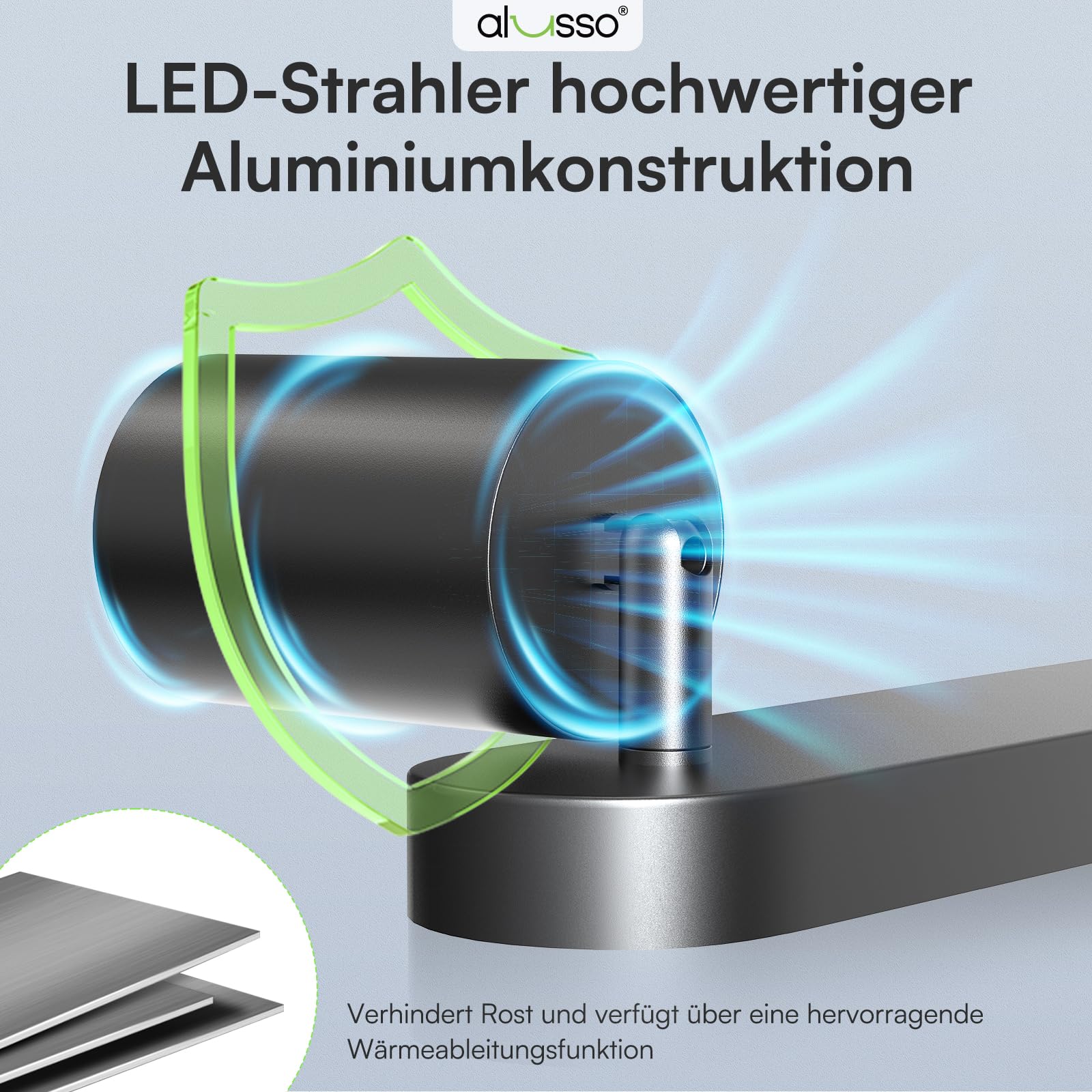 Alusso Recessed Ceiling Light Deckenstrahler 2 flammig GU10