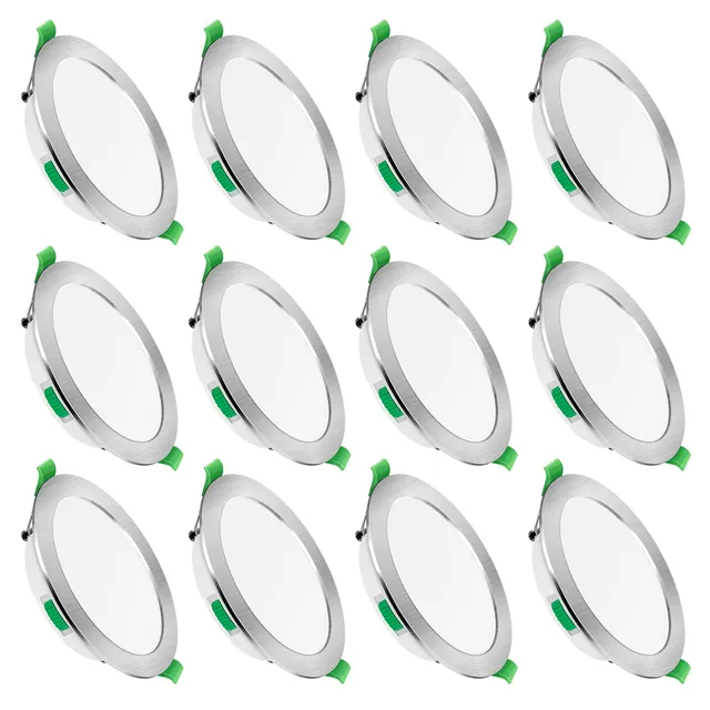Alusso Einbaustrahler 7W LED Deckenspots 12er Set IP44
