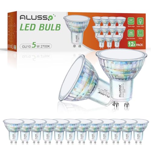 Alusso Bulb GU10 LED Lampen 120° 12er-Pack Leuchtmittel