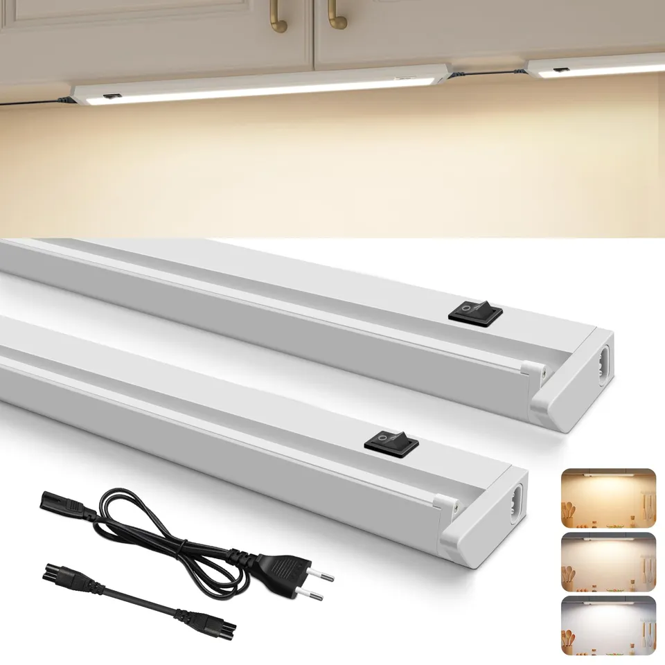 ALUSSO Unterbauleuchte 57cm schwenkbar LED 2 Stück warmweiß