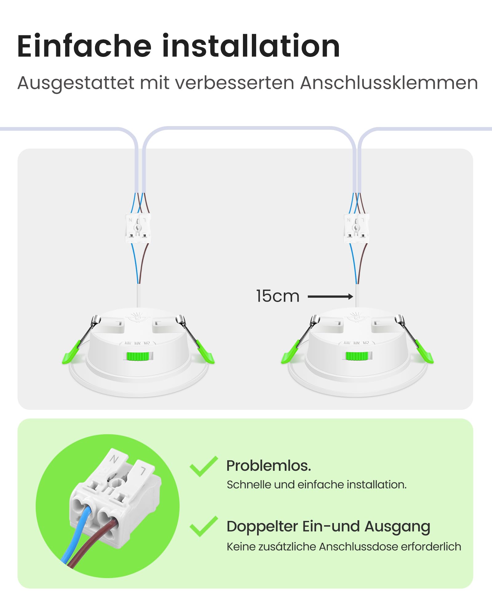 Alusso Einbaustrahler 68mm Weiß dimmbar 12er Set