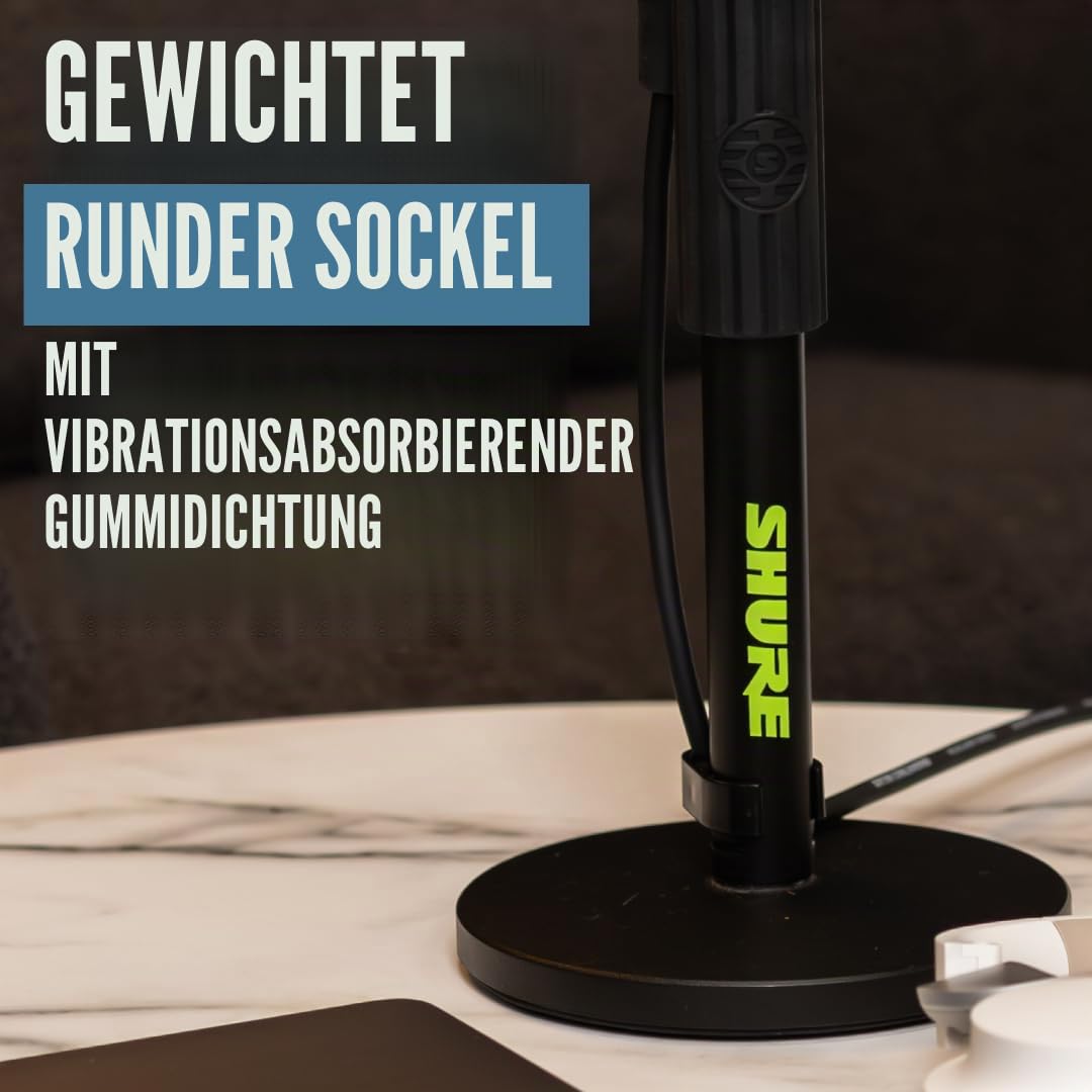 Gator Shure SH-DESKTOP1 Desktop-Mikrofonständer schwarz höhenverstellbar