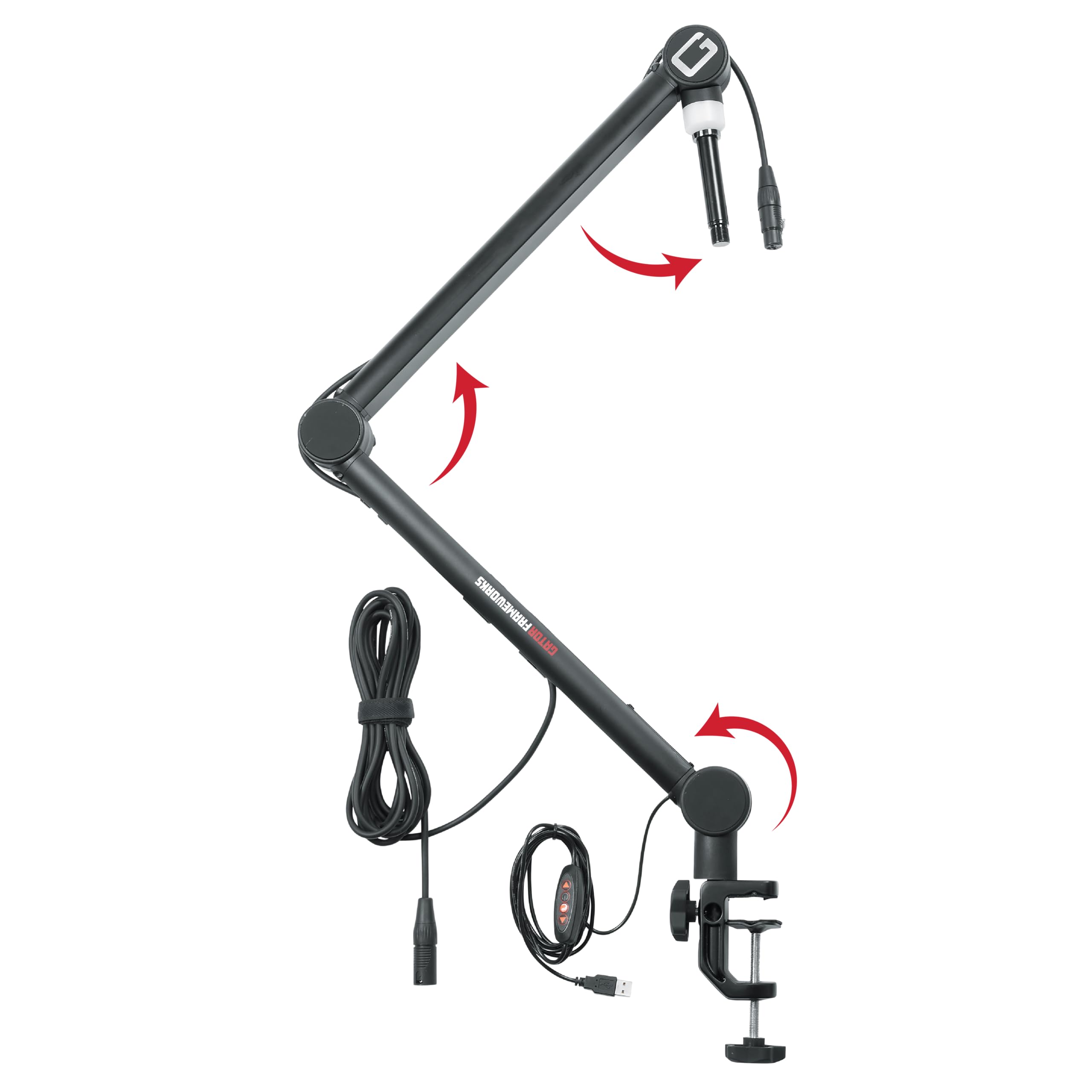 Gator Frameworks GFWMICBCBM4000 Mikrofonarm mit LED