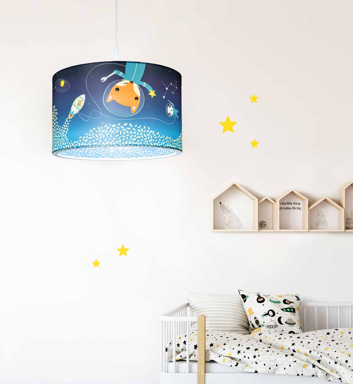 Elobra 25-40 Space Mission Hängeleuchte blau 38 cm