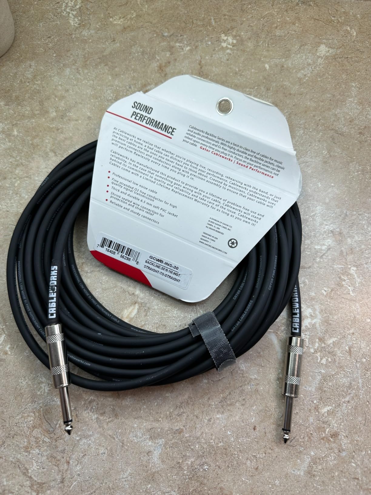 Gator Cableworks Backline Patchkabel 6 Inch 15 cm