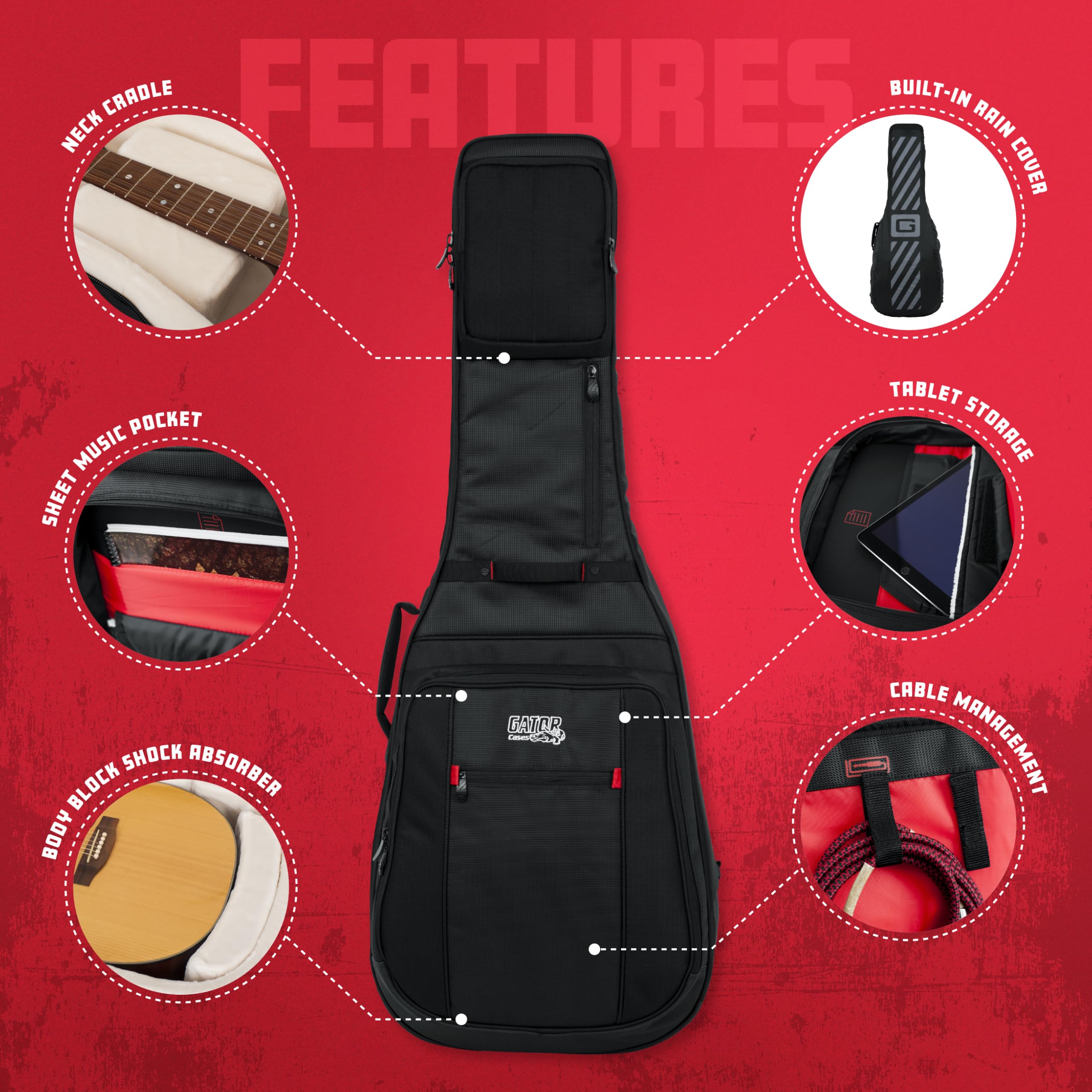 Gator ProGo G-PG Gitarrentasche Akustikgitarre gepolstert