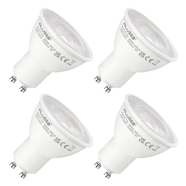 Alusso GU10 LED Lampe 7W kaltweiß 6000K 4er-Pack 630lm