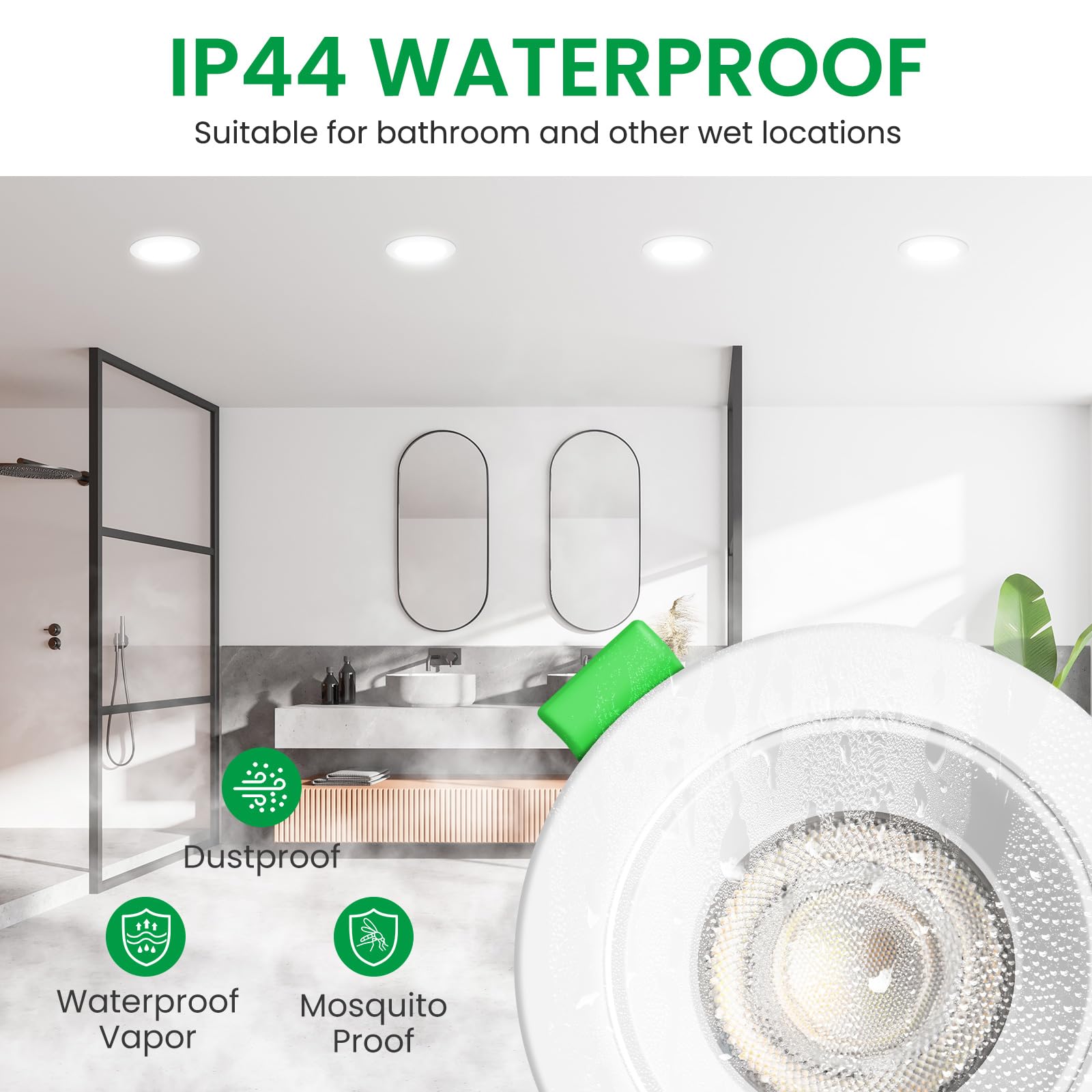 Alusso Recessed Ceiling Light Einbaustrahler 8W Weiß Rund 230V