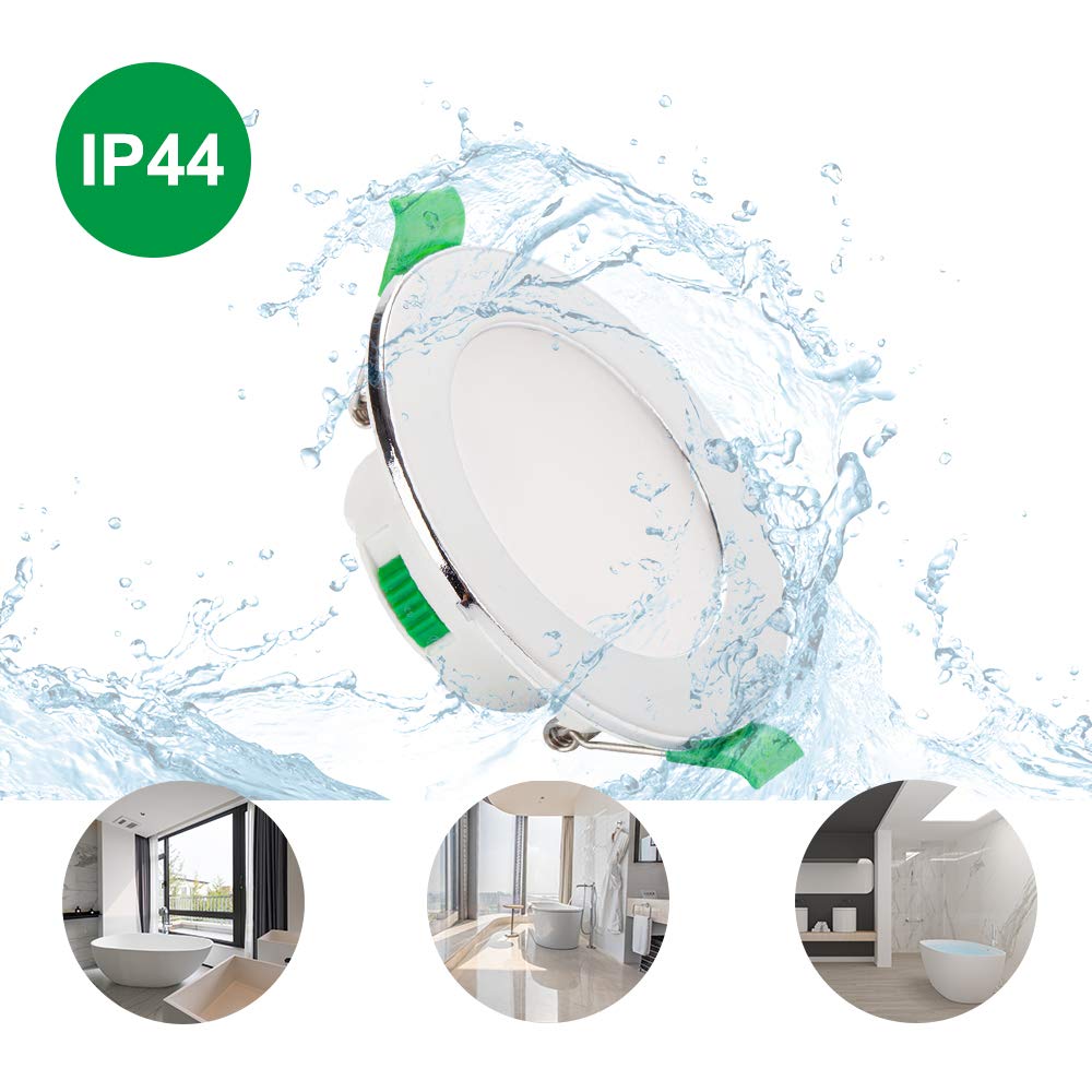 Alusso Recessed Ceiling Light 7W Einbaustrahler chrom dimmbar