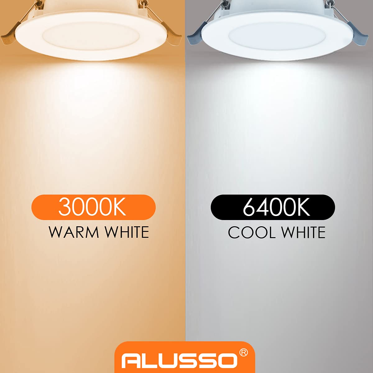 Alusso Recessed Ceiling Light 9W Einbaustrahler warmweiß IP44