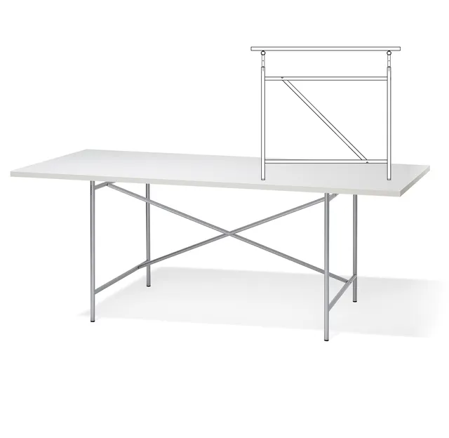 Richard Lampert Eiermann 1 Tisch Silber Gestell