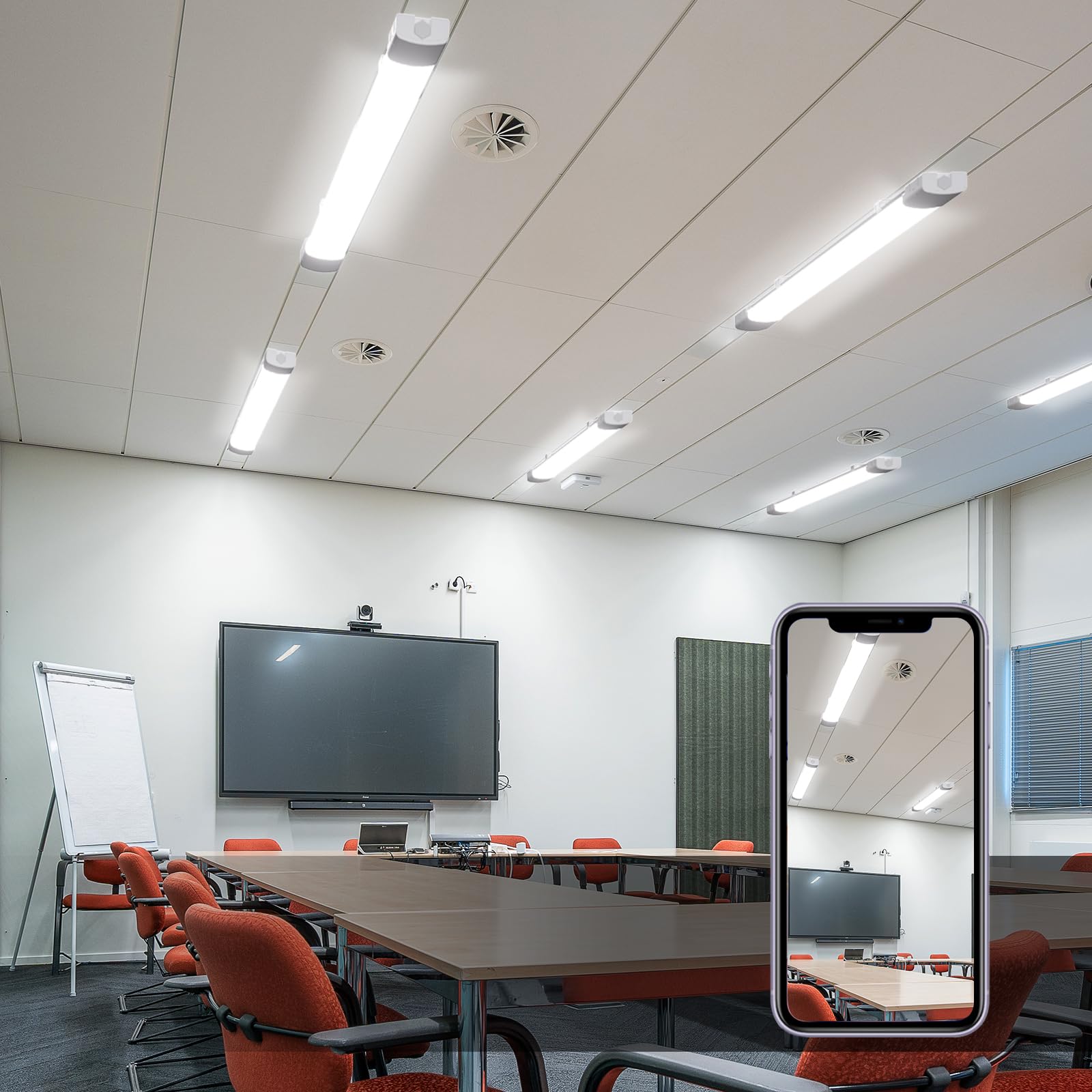Modlicht LED Feuchtraumleuchte 120CM 36W Weiß IP65