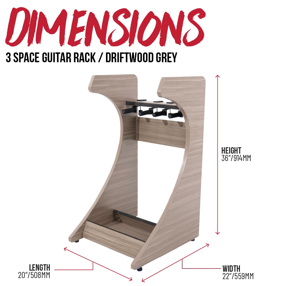 Gator Frameworks Elite GFW-ELITEGTR3RK-GRY Gitarrenständer Grau 3-fach
