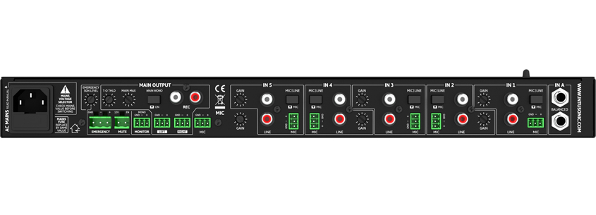 INTUSONIC INTUWORX PAA71+ Mischpult 7-Kanal Mixer