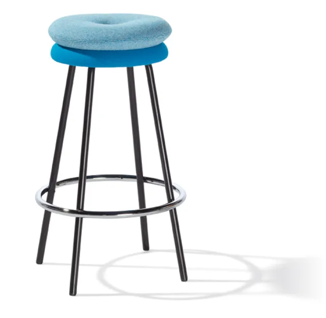 Richard Lampert Big Tom Sessel Blau-Weiß Bezug Blau