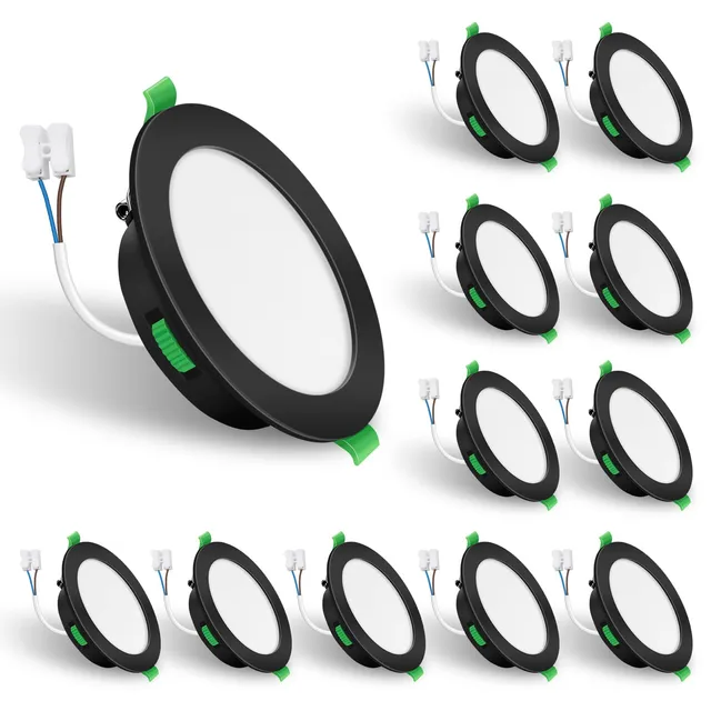Alusso LED Einbaustrahler 230V 7W IP44 Dimmbar 12er Set