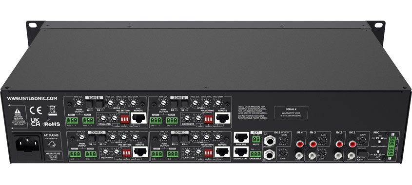 INTUSONIC INTUGRID HMA74 Audiosteuerung 4-Zonen Router