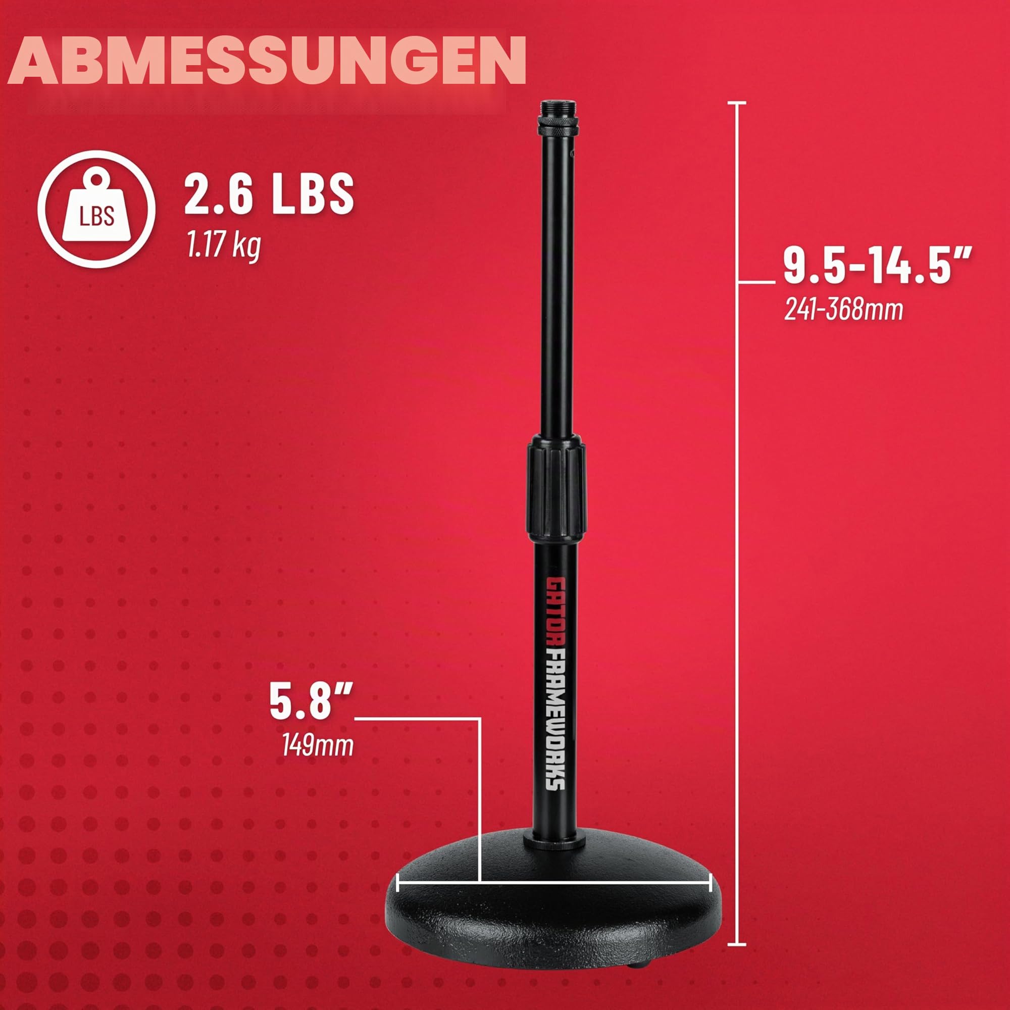 Gator Frameworks GFW-MIC-0501 Mikrofonständer Tisch