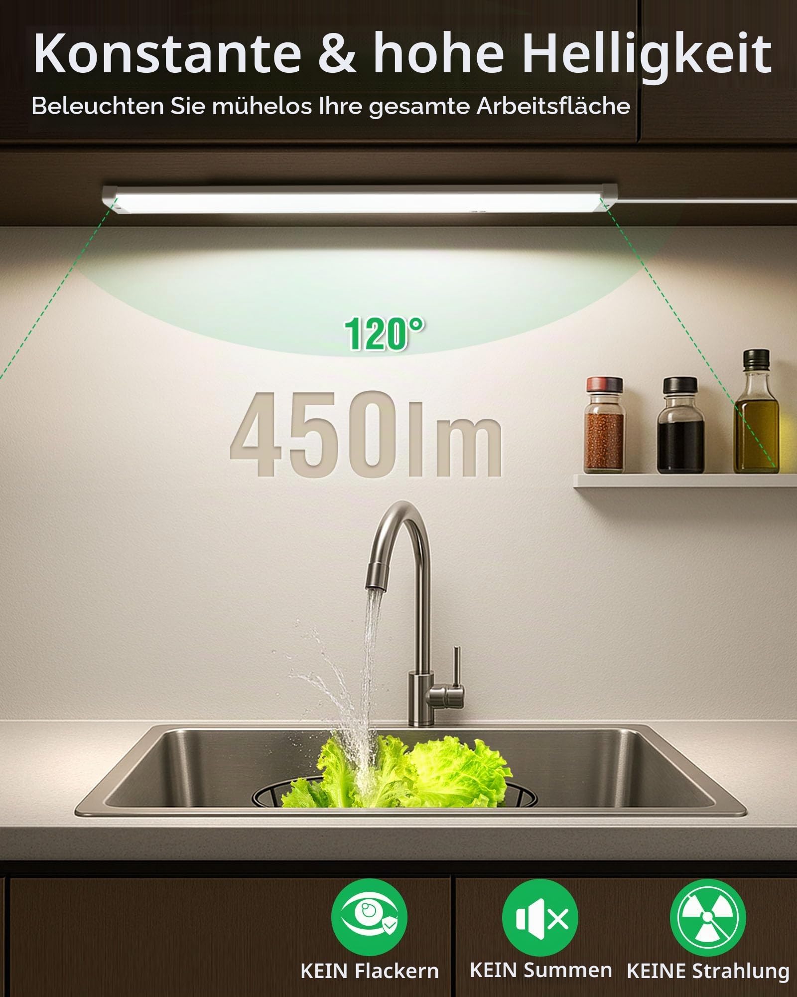 Alusso Cabinet Light Unterbauleuchte 40cm 2er Set dimmbar